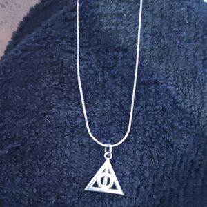 Silver Triangle Pendant Necklace